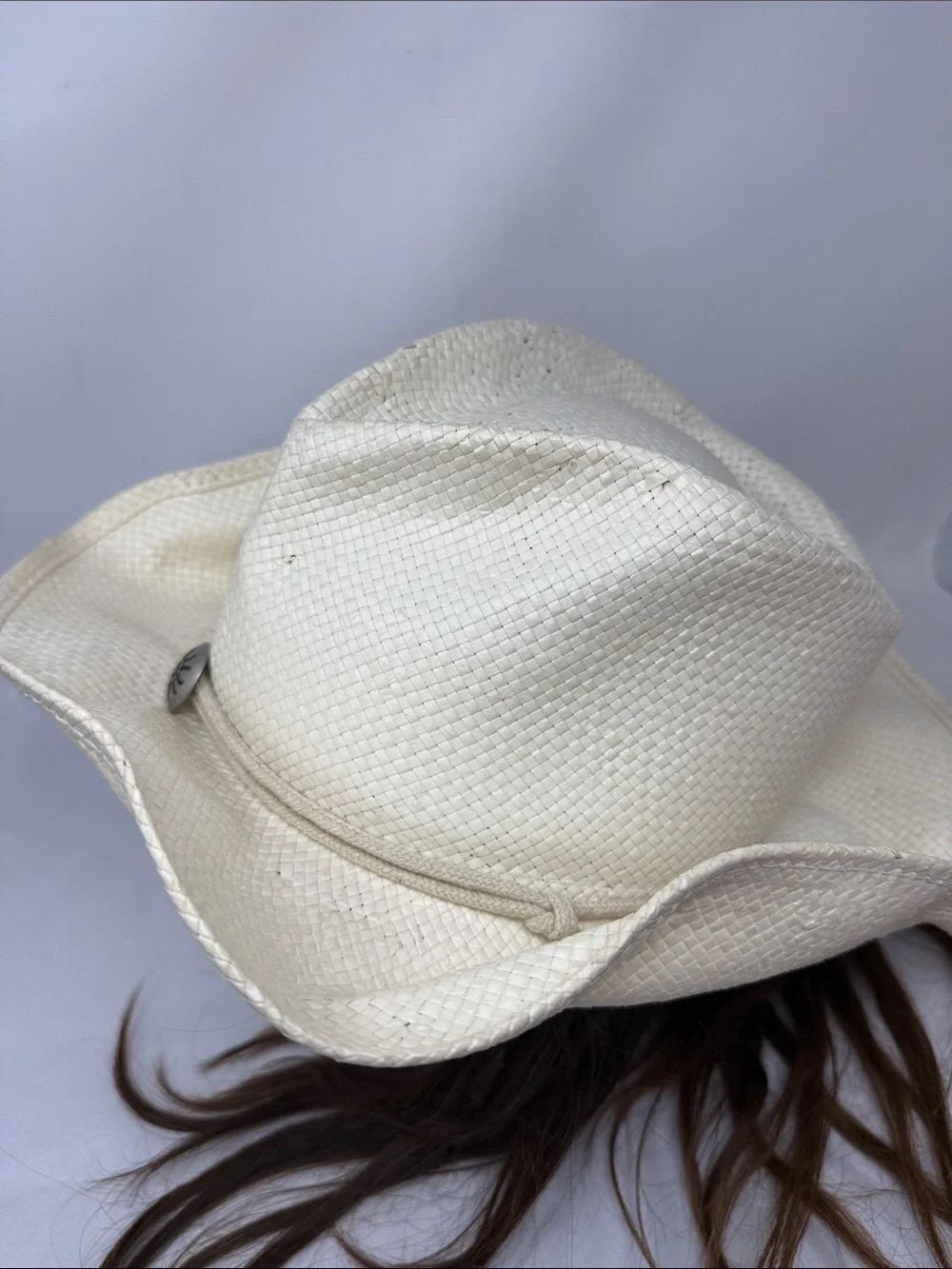 Scala Western Sun Hat Natural Fiber Ivory Concho Coastal Cowgirl boho Festival